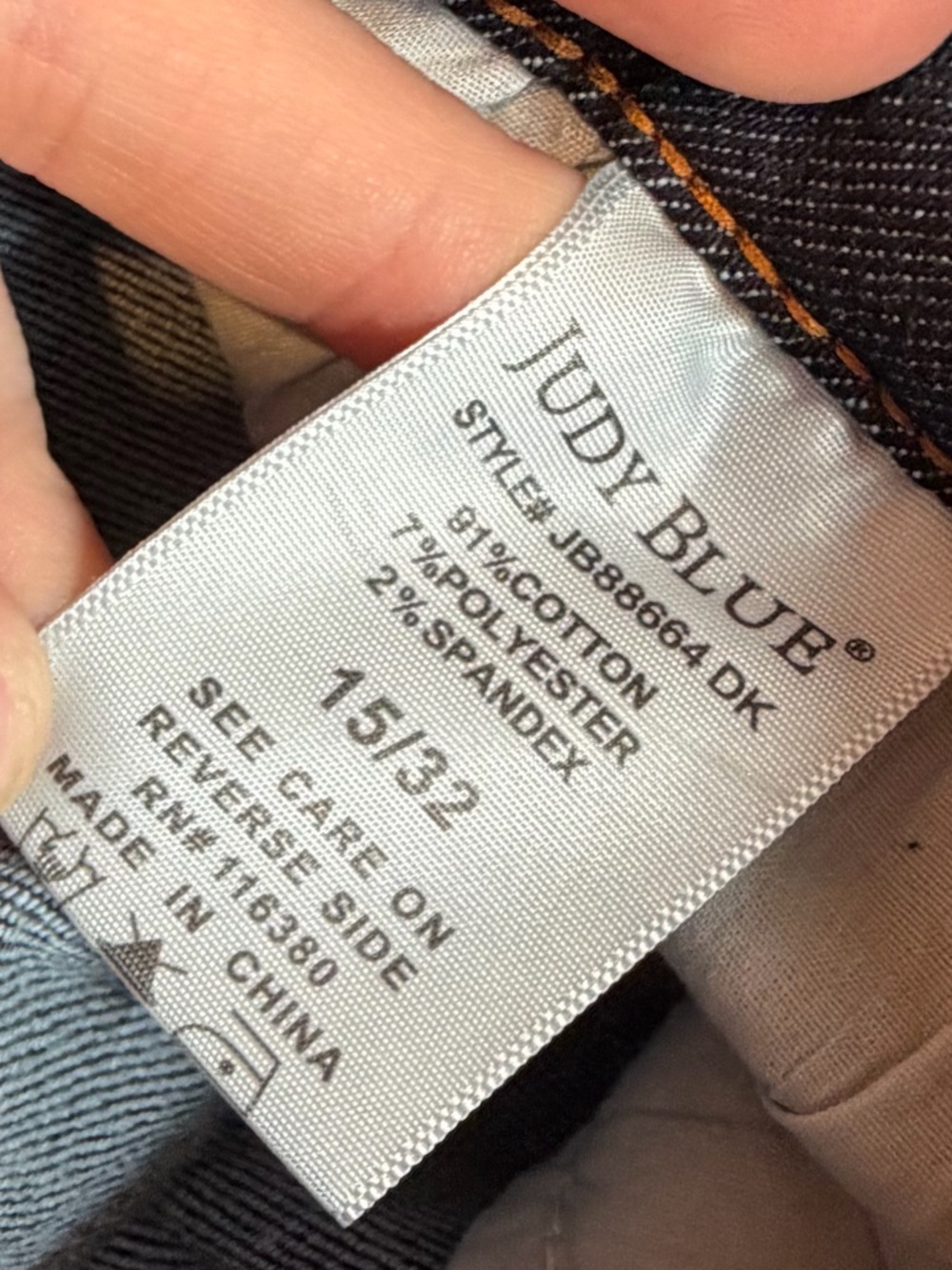 Judy blue wide leg jeans 15/32 - Picture 3 of 4